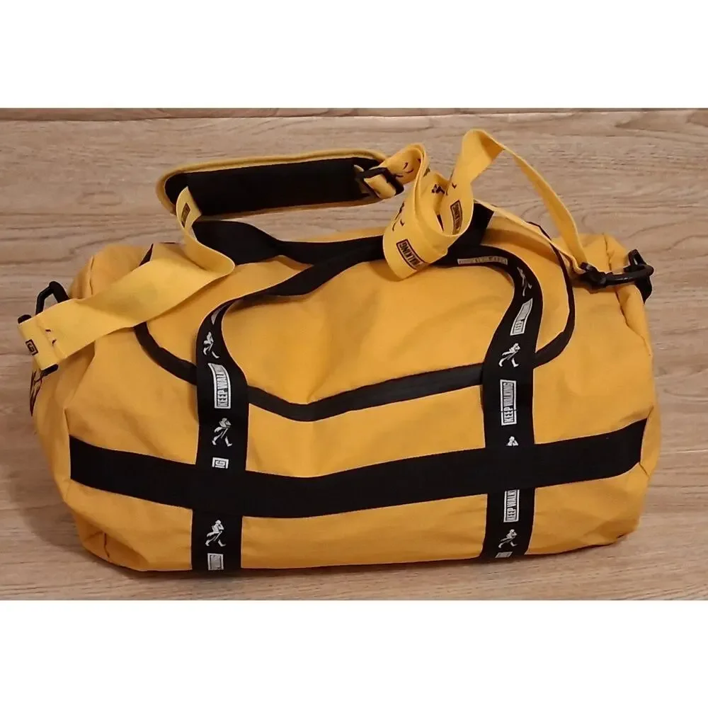 Johnnie Walker Water Resistant Duffel Bag Travel Weekender Yellow Pre-owned